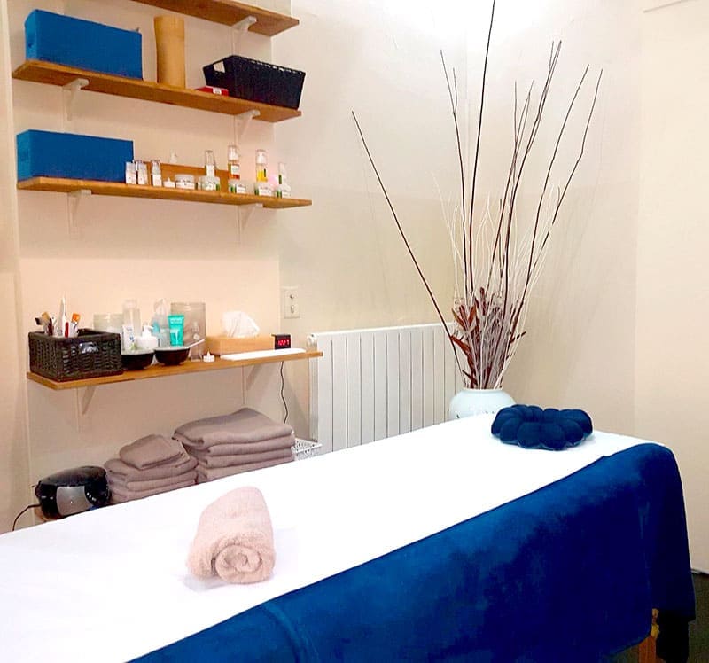 Cabine massage de l'institut Belle au Naturel Bordeaux
